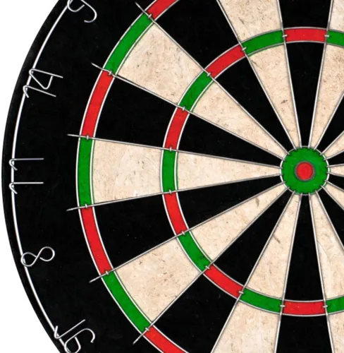 Vista 6 de Dart Board – Tournament Sized Indoor Hanging Number Target Game for Steel Tip Darts – Dartboard with Mounting Hardware by Hey Play