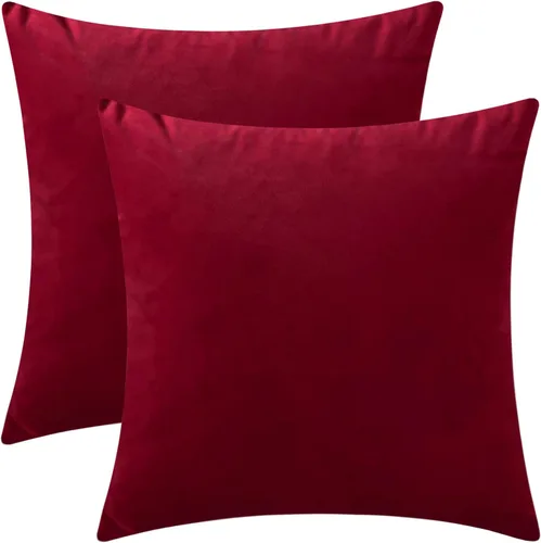 Vista 11 de Juego de 2 fundas de almohada de terciopelo para sofá y cama, 18 x 18 pulgadas, color aguamarina