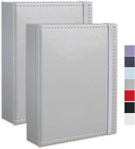 Vista 36 de Álbum de fotos pequeño de 4 x 6 pulgadas, 100 bolsillos con espacio de escritura, cubierta de cuero, libro de fotos con capacidad para fotos de 4 x