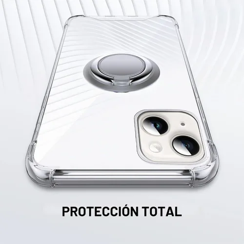 Vista 6 de Silverback Funda transparente para iPhone 14 con soporte de anillo de 6.1
