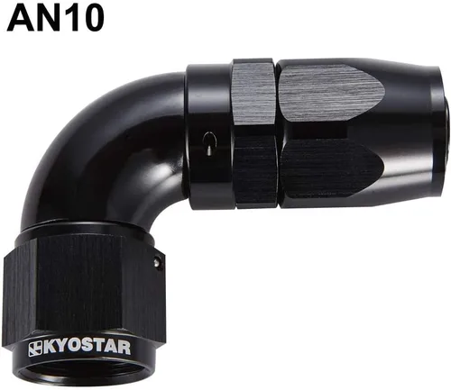 Vista 2 de 10AN Accesorios de 90 Grados para Línea de Combustible de Aceite Trenzada Negra #4416