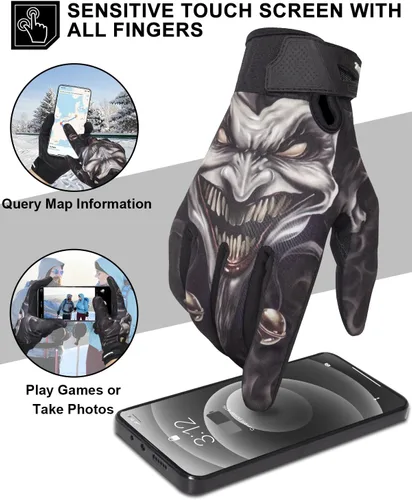 Vista 3 de RIGWARL Guantes mejorados de 20 F a 65 F impermeables para clima frío, guantes de invierno para hombres y mujeres con pantalla táctil, guantes