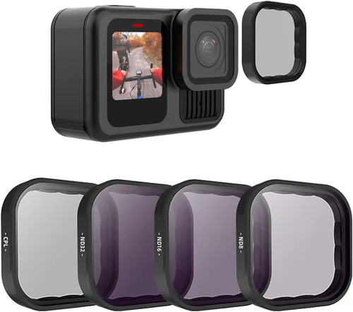 Vista 8 de TELESIN Paquete de 3 filtros de densidad neutra ND8 ND16 ND32 compatibles con GoPro Hero 12 Hero 11 Hero 10 Hero 9 Black- Kit de filtro de lente