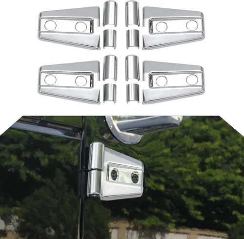 Vista 27 de 4 cubiertas protectoras de bisagra de puerta para Jeep Wrangler JK 2007-2018 de 2 puertas (negro)