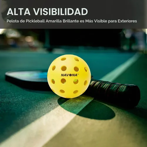 Vista 4 de 48 Pack Premium Outdoor Pickleball Balls, Meet USAPA Official Standards Amarillo paquete de 48