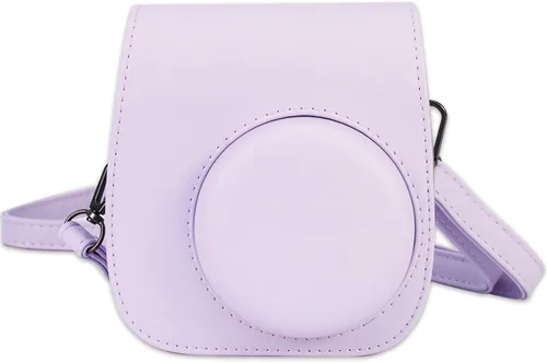 Vista 7 de Funda protectora compatible con cámara de película instantánea Mini 12 11 9 con bolsillo para accesorios y correa ajustable (azul)