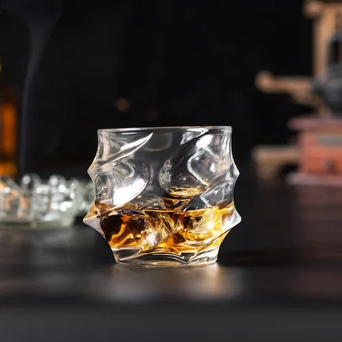 Vista 2 de KANARS Scotch Glass - Juego de 2 vasos de roca para cóctel Bourbon de 11 onzas