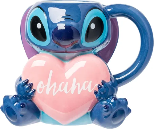 Vista 22 de Silver Buffalo Disney Alicia en el país de las maravillas Taza de té apiladas de cerámica esculpida en 3D, 20 onzas (591.4 ml)