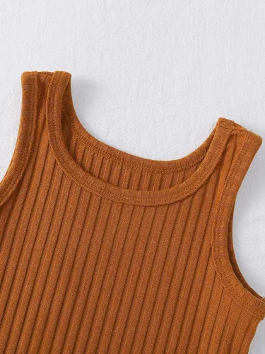 Vista 3 de SHENHE Mono corto de 2 piezas para niña con cuello redondo y sin mangas