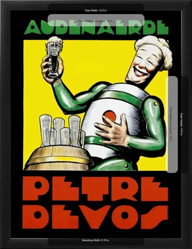 Vista 5 de AllPosters Póster publicitario de robot Audenaerde Petre Devos sobre marco negro, 12 x 16 pulgadas