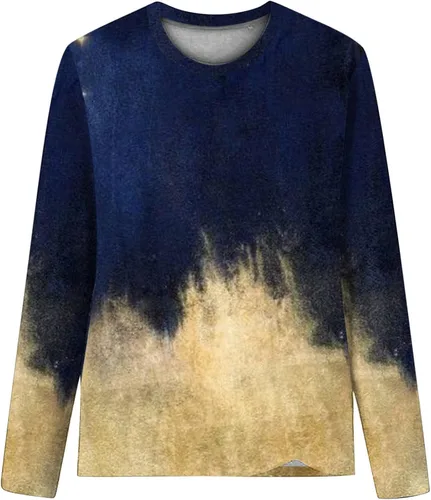 Vista 4 de Camisetas para mujer, cuello redondo, Henely, tops de manga larga, camisas negras blanqueadas, blusa, suéter de moda