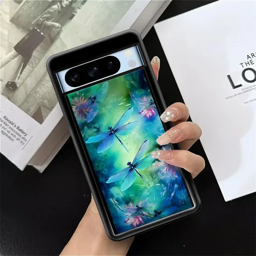 Vista 652 de Compatible con Google Pixel 4A 5G Mobile Case Creative Acrylic Panel trasero Silicona Protección Grip especialmente diseñado para Google Pixel 4A 5G