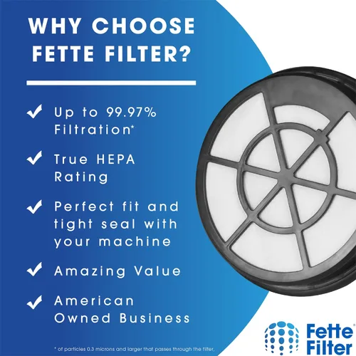 Vista 3 de Fette Filter - Paquete de 4 filtros compatibles con aspiradora sin bolsa Eureka WhirlWind NEN110B NEN110A NEN110D - Parte # NEN0101