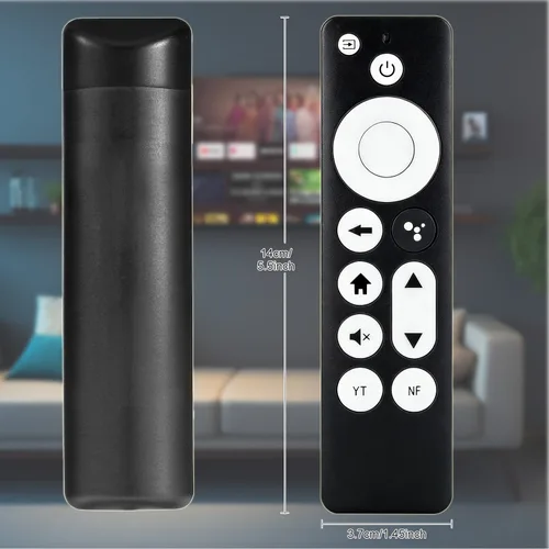 Vista 6 de Mando a distancia de repuesto con asistente de voz para Chromecast con Google TV 4K/HD – Snow (modelo G9N9N) – Compatible con Google TV Streamer