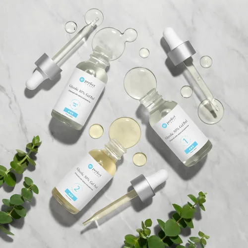 Vista 6 de Gel Peel glicólico, mejorado con retinol y extracto de té verde (10% de fuerza)
