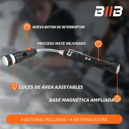 Vista 3 de BIIB Regalos para hombres, herramientas magnéticas extensibles con linterna