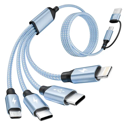 Vista 10 de MPATIBY Cable de carga múltiple USB C, cable de carga USB A/C a USB C 5FT 4 in 2 Multi Charger Cord with 4 Type-C Connectors Compatible with