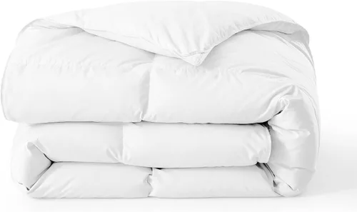 Vista 6 de Firefly - Edredón de plumón de ganso blanco y plumas blancas para todas las estaciones, funda 100 % algodón, certificado estándar responsable
