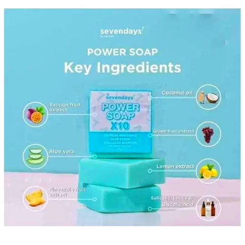 Vista 2 de 2 barras SevenDays by Her Skin POWER JABÓN para rostro y cuerpo, 2.82 oz