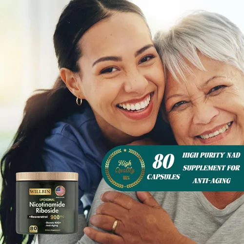 Vista 5 de Suplemento liposomal NAD+, 900 mg de ribósido de nicotinamida con resveratrol, energía antienvejecimiento y apoyo de enfoque para mujeres y hombres