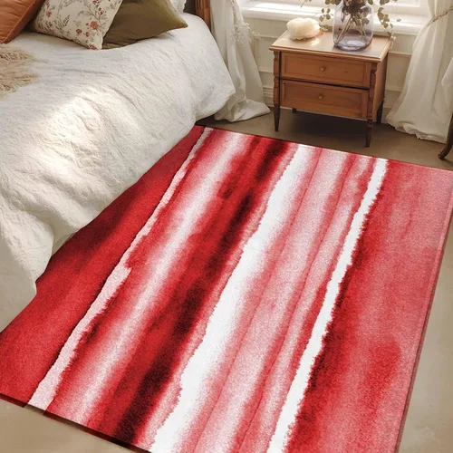 Vista 17 de 2x3 Area Rugs, Blue Stripes Non Slip Area Rugs for Living Room, Bedroom, Barhroom, Entryway, Watercolor Retro Ombre Abstract Tie Dye Art Soft