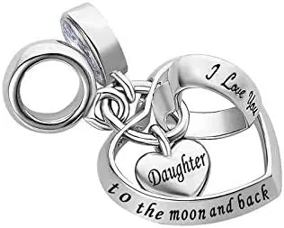 Vista 2 de Abalorios de cuentas de corazón para abuela, hermana, mamá, piedra natal, cumpleaños, familia, hija, amor, para pulseras, collares