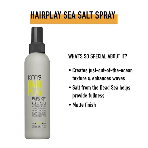 Vista 3 de KMS HAIRPLAY - Spray de sal marina, 6.7 onzas