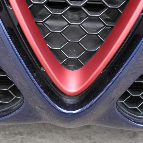 Vista 4 de Autobro Accesorios para Alfa Romeo Stelvio 2017 2018 2019 2020 (no aplicable para Giulia) ABS cromado parrilla delantera decoración marco