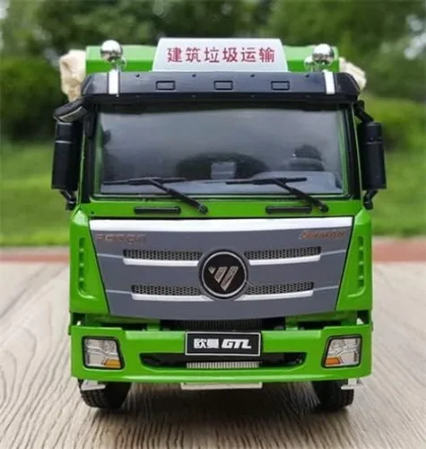 Vista 6 de FOTON Foton Auman GTL camión volquete GTL camión verde 1/36 DIECAST modelo preconstruido