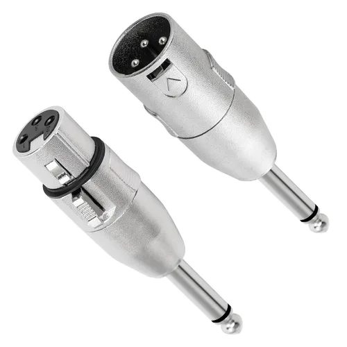 Vista 12 de Adaptador TRS Hembra de 1/4" a XLR Paquete de 2 - Conector TRS de 6.35mm 1/4" a XLR