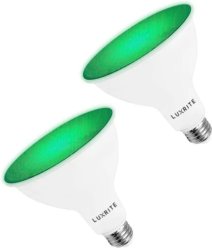Vista 10 de LUXRITE Bombilla LED PAR38 verde de inundación, 8 W (equivalente a 45 W), bombilla LED verde de inundación, clasificación húmeda, certificación UL