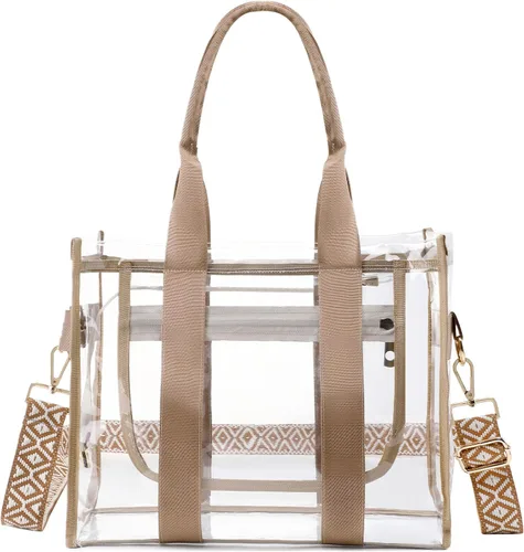Vista 12 de getgto Bolsas Transparentes para Mujer Bolso de Mano, Bolso Cruzado, Bolso Transparente Aprobado para Estadios para Eventos Deportivos, Concierto