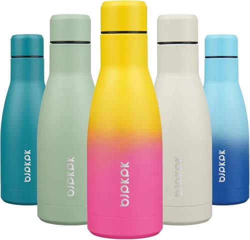 Vista 6 de [Usado] BJPKPK Botella de agua pequeña aislada de 12 onzas, frasco a prueba de A-azul