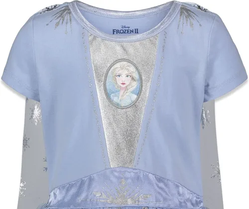 Vista 5 de Disney Frozen Reina Elsa Princesa Anna vestido de manga corta
