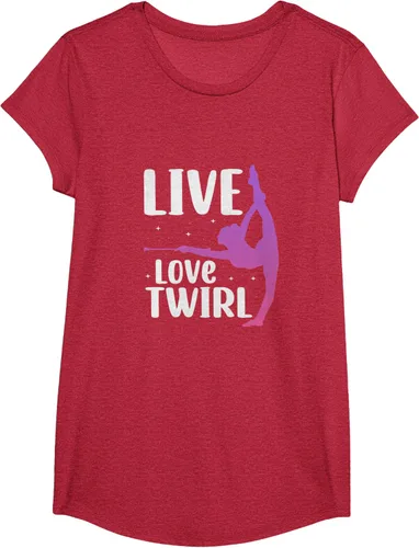 Vista 48 de Camiseta Twirl Baton Twirling Twirler Majorettes, Negro