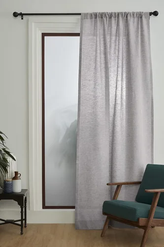 Vista 13 de Solino Home Cortina de lino europeo color beige, 52 x 96 pulgadas, filtro de luz, con bolsillo para barra, 96 pulgadas, 100% lino puro, tratamiento