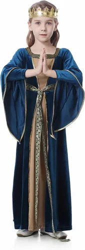 Vista 2 de LMYOVE Disfraz medieval renacentista para niñas