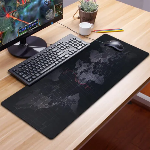 Vista 6 de Mouse pad grande para juegos con base antideslizante, tamaño XXL extendido, pesado, cómodo, plegable para computadora de escritorio, laptop, Mapa-2