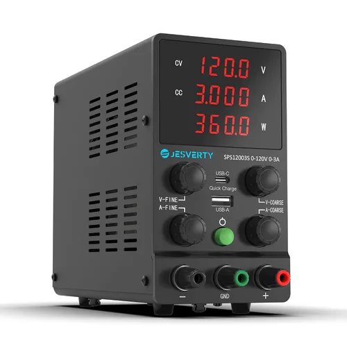 Vista 8 de Fuente de alimentación de CC variable, 0-30V 0-10A Fuente de alimentación de banco regulada de CC con pantalla LED de 4 dígitos de alta precisión
