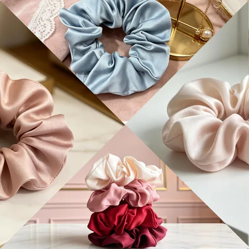 Vista 7 de Simnice Coleteros grandes de satén de 20 colores para mujer, suave seda 20 Colores-L