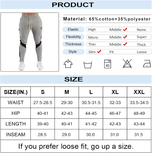 Vista 5 de PIDOGYM Pantalones deportivos ajustados para hombre, con bolsillos con cremallera