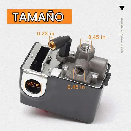 Vista 7 de Interruptor de presión mejorado compatible con Condor MDR 11/11 EA, 26 amperios 120/240 voltios 120-155 PSI