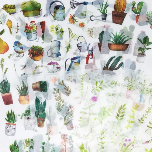 Vista 13 de allydrew Washi - Juego de calcomanías para álbumes de recortes, manualidades para papelería, diario, fabricación de tarjetas, (9 hojas), conejos