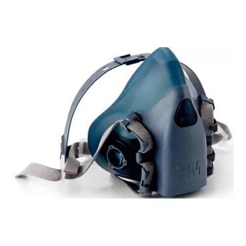 Vista 2 de 3M Safety 142-7503 7500 Series - Respirador reutilizable de media cara, azul oscuro, grande