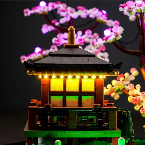 Vista 8 de Kit de iluminación LED para Lego Icons Tranquil Garden 10315, luz LED compatible con modelos de bloques de construcción Lego 10315