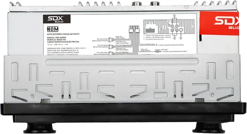 Vista 7 de SDX Audio Receptor de radio Bluetooth, reproductor de MP3 con cargador USB, MP3/USB, entrada auxiliar, micrófono integrado manos libres, iluminación