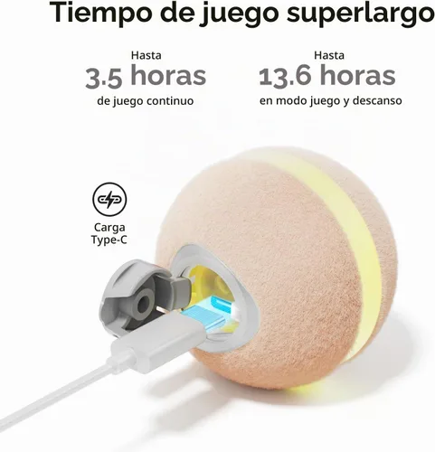 Vista 8 de Cheerble Juguete interactivo de bola para gatos, bola malvada M3, juguetes interactivos automáticos para gatos de interior con 3 modos, juguetes