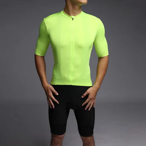Vista 3 de RISESBIK Men's Cycling Jersey Zipper Pocket Short Sleeve Lightweight Aero Race Fit Bike Jersey, UPF 50+ Biking Cycling Shirt