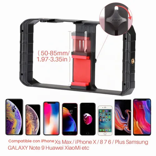 Vista 5 de Ulanzi U Rig Pro Video Rig para iPhone, Estabilizador de Teléfono con Triple Soporte de Zapata Fría, Soporte de Trípode de Teléfono para iPhone 16