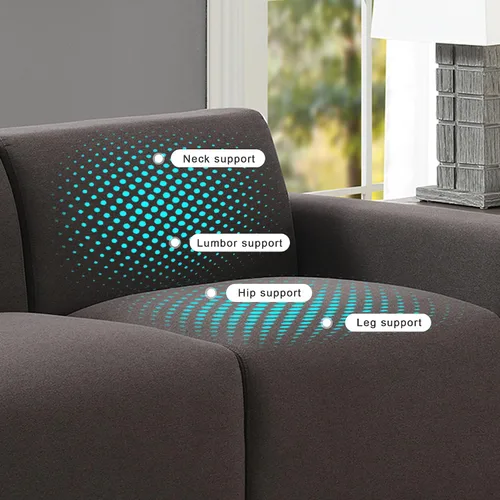 Vista 7 de LUMISOL Sofás de asiento profundo para sala de estar, moderno sofá tapizado de 3 plazas, cómodo sofá de dos plazas de gran tamaño, sofá nube
